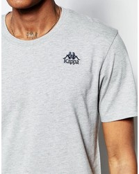 graues T-Shirt mit einem Rundhalsausschnitt von Kappa