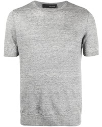 graues T-Shirt mit einem Rundhalsausschnitt von Tagliatore