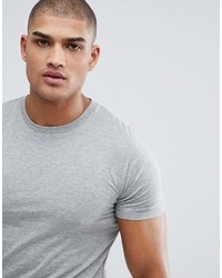 graues T-Shirt mit einem Rundhalsausschnitt von Asos