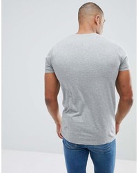 graues T-Shirt mit einem Rundhalsausschnitt von Asos