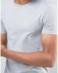 graues T-Shirt mit einem Rundhalsausschnitt von Asos