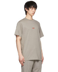 graues T-Shirt mit einem Rundhalsausschnitt von 424