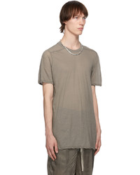 graues T-Shirt mit einem Rundhalsausschnitt von Rick Owens