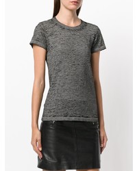 graues T-Shirt mit einem Rundhalsausschnitt von rag & bone/JEAN