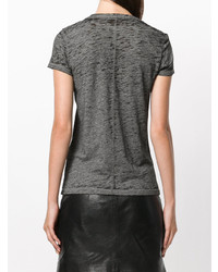 graues T-Shirt mit einem Rundhalsausschnitt von rag & bone/JEAN