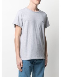 graues T-Shirt mit einem Rundhalsausschnitt von Maison Labiche