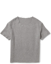 graues T-Shirt mit einem Rundhalsausschnitt von The Elder Statesman