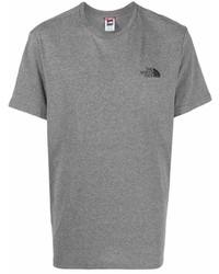 graues T-Shirt mit einem Rundhalsausschnitt von The North Face