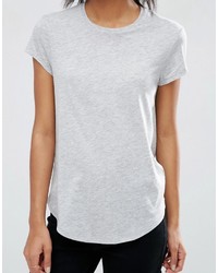 graues T-Shirt mit einem Rundhalsausschnitt von Asos