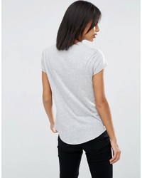 graues T-Shirt mit einem Rundhalsausschnitt von Asos