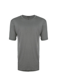 graues T-Shirt mit einem Rundhalsausschnitt von The Viridi-anne