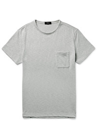 graues T-Shirt mit einem Rundhalsausschnitt von Theory