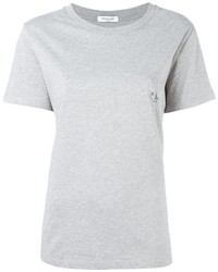 graues T-Shirt mit einem Rundhalsausschnitt von Thierry Mugler