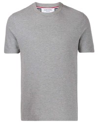 graues T-Shirt mit einem Rundhalsausschnitt von Thom Browne