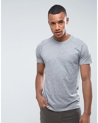 graues T-Shirt mit einem Rundhalsausschnitt von Threadbare