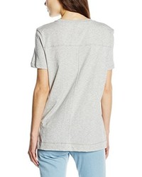 graues T-Shirt mit einem Rundhalsausschnitt von Tommy Hilfiger