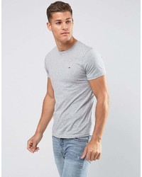 graues T-Shirt mit einem Rundhalsausschnitt von Tommy Jeans