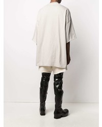 graues T-Shirt mit einem Rundhalsausschnitt von Rick Owens