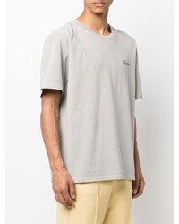 graues T-Shirt mit einem Rundhalsausschnitt von Maison Labiche