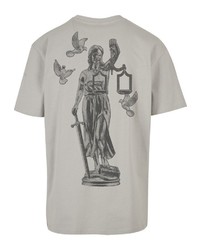 graues T-Shirt mit einem Rundhalsausschnitt von Upscale by Mister Tee