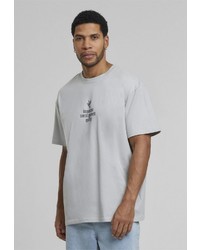 graues T-Shirt mit einem Rundhalsausschnitt von Upscale by Mister Tee