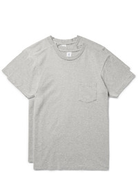 graues T-Shirt mit einem Rundhalsausschnitt von Velva Sheen