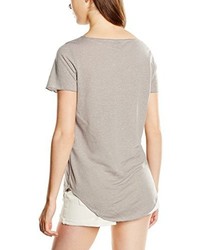 graues T-Shirt mit einem Rundhalsausschnitt von Vero Moda
