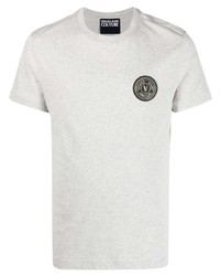 graues T-Shirt mit einem Rundhalsausschnitt von VERSACE JEANS COUTURE