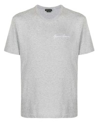 graues T-Shirt mit einem Rundhalsausschnitt von Versace
