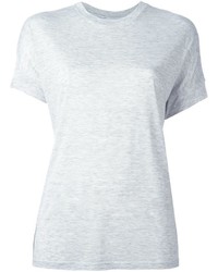 graues T-Shirt mit einem Rundhalsausschnitt von Vince