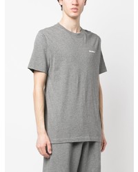 graues T-Shirt mit einem Rundhalsausschnitt von Off-White