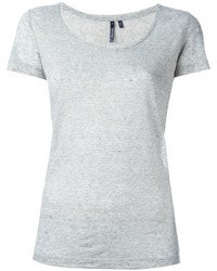 graues T-Shirt mit einem Rundhalsausschnitt von Woolrich