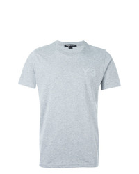graues T-Shirt mit einem Rundhalsausschnitt von Y-3