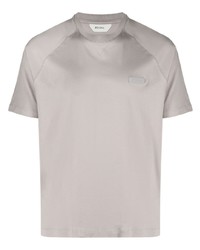 graues T-Shirt mit einem Rundhalsausschnitt von Z Zegna
