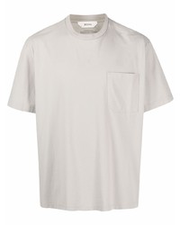 graues T-Shirt mit einem Rundhalsausschnitt von Z Zegna