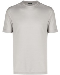 graues T-Shirt mit einem Rundhalsausschnitt von Zanone