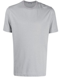 graues T-Shirt mit einem Rundhalsausschnitt von Zanone