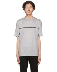 graues T-Shirt mit einem Rundhalsausschnitt von Zegna