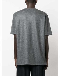 graues T-Shirt mit einem Rundhalsausschnitt von Jil Sander