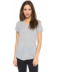 graues T-Shirt mit einem Rundhalsausschnitt von Zoe Karssen