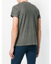 graues T-Shirt mit einem V-Ausschnitt von Dondup