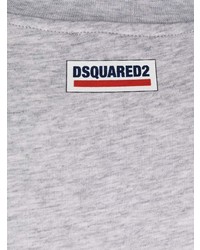 graues T-Shirt mit einem V-Ausschnitt von DSQUARED2