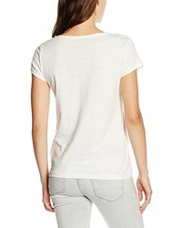graues T-Shirt mit einem V-Ausschnitt von edc by Esprit