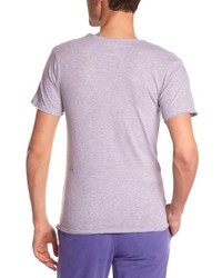 graues T-Shirt mit einem V-Ausschnitt von Eleven Paris