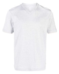 graues T-Shirt mit einem V-Ausschnitt von Eleventy