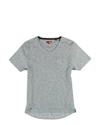 graues T-Shirt mit einem V-Ausschnitt von EMILIO ADANI