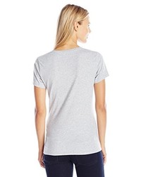 graues T-Shirt mit einem V-Ausschnitt von Juicy Couture
