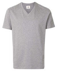 graues T-Shirt mit einem V-Ausschnitt von Kent & Curwen