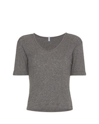 graues T-Shirt mit einem V-Ausschnitt von Lot78