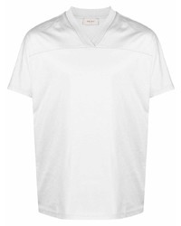 graues T-Shirt mit einem V-Ausschnitt von Low Brand